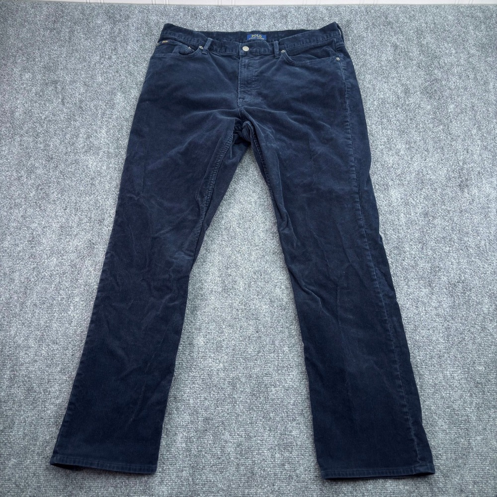 Polo Ralph Lauren‎ Pants Mens 35x32 (36x30) Blue Corduroy The Prospect Straight